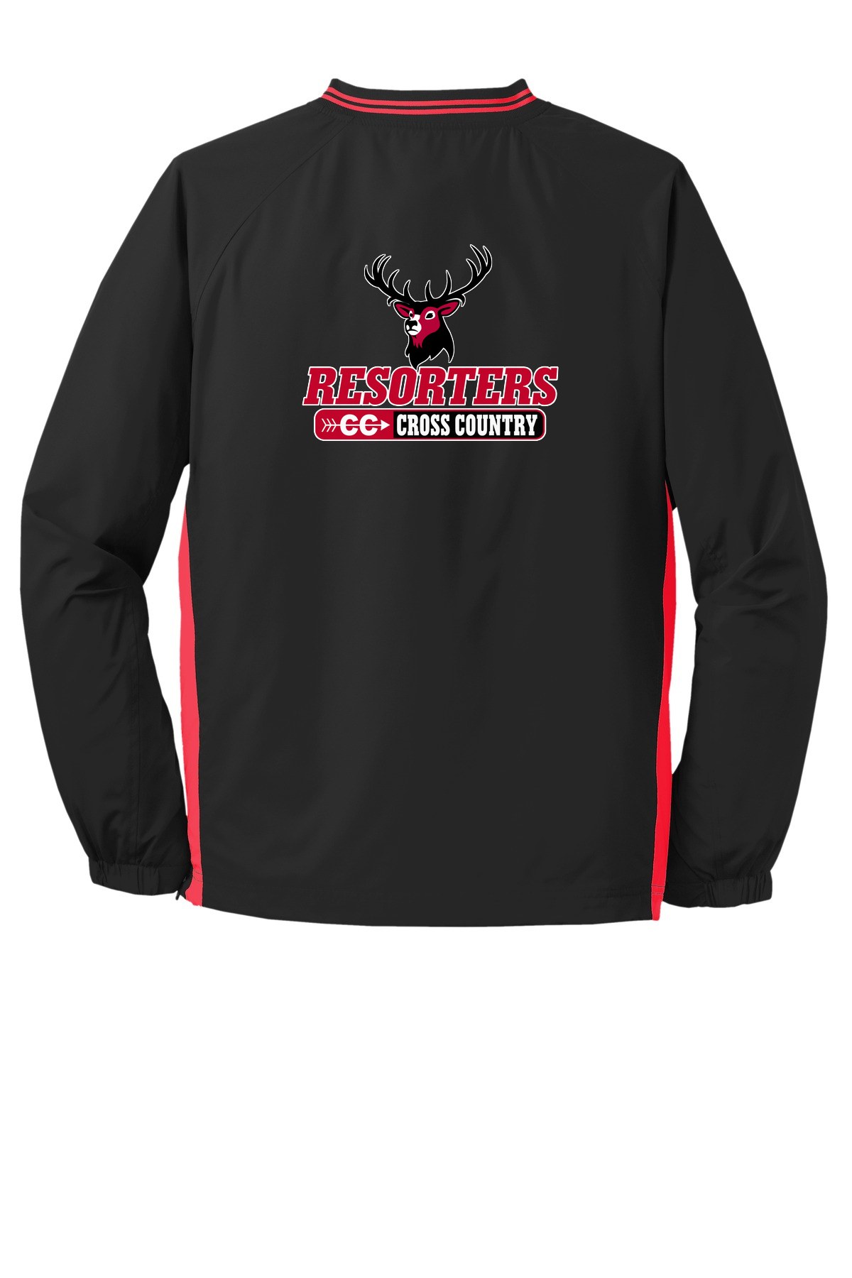 Sport-Tek Tipped V-Neck Raglan Wind Shirt. JST62 - Image 2